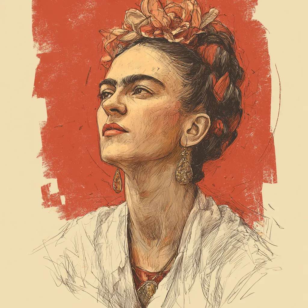 Illustration of Frida Kahlo