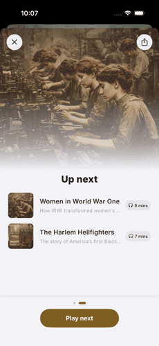 Up next queue on iPhone